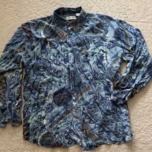 Zone Pro Men's Abstract Blue Shirt Jacket